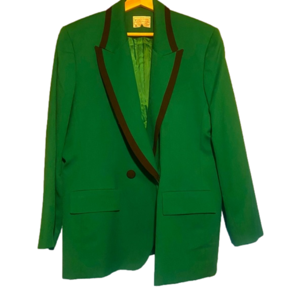 MISS PENDLETON Vintage Kelly Green 100% Wool NWT Women’s Blazer Size 14